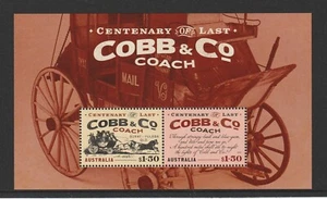AUSTRALIA 2024 Centenary of the LAST COBB & Co. COACH MINISHEET. MNH - Bild 1 von 1