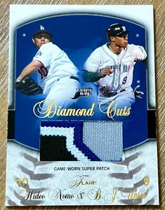 B.J. UPTON / HIDEO NOMO 2005 Flair DIAMOND CUTS GAME-WORN SUPER PACH #06/20 ! - Picture 1 of 2