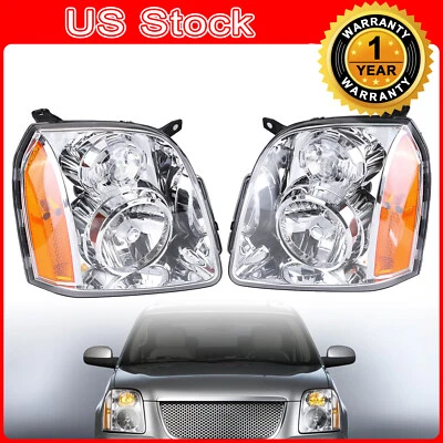 FOR 2007-2014 GMC YUKON XL DENALI PROJECTOR HEADLIGHTS+LED LAMPS LEFT & RIGHT X2 Foto 1 de 4