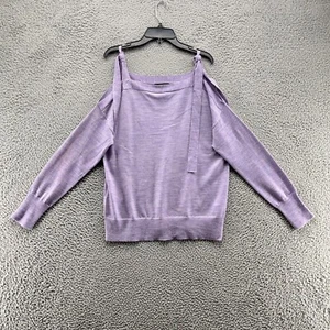 J Crew Top Damen klein lila Cold Shoulder Langarm Bluse eckiger Ausschnitt - Bild 1 von 9