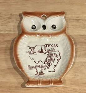 Vintage Texas “Owl” Spoon Rest/Wall Hanger Ceramic Japan EUC - Picture 1 of 2