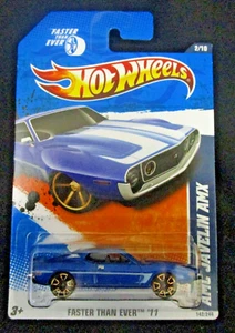 Hot Wheels AMC JAVELIN AMX 2011 BLUE Faster Than Ever '11 Blister KMART COLOR - Picture 1 of 3