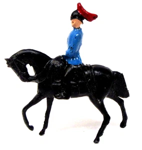 Made in England MOUNTED CAVALRY FIGURE blue uniform metal figure soldier - Picture 1 of 5
