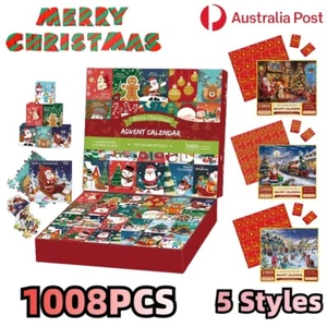 1008PCS Christmas Countdown Jigsaw Puzzles Advent Calendar 24 Days Toy Xmas Gift - Bild 1 von 14