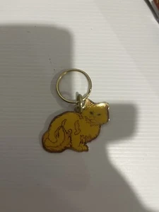 METAL Persian CAT Keychain Key Chain Ring Made In Taiwan - Picture 1 of 2