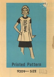 Marian Martin 9209 Full Back-Tie Apron w Pockets & Iron On Transfer Sz L UNCUT - Picture 1 of 4