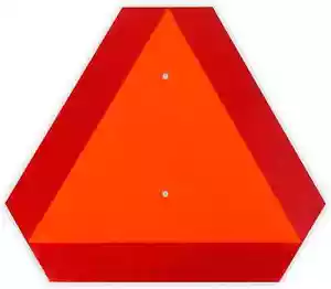Reflektierendes langsames Fahrzeugschild 14 x 16 Sicherheit Dreieck Golfwagen Traktor UTV NEU USA - Bild 1 von 4