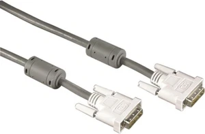 hama DVI-Kabel 18p + 1p Plug Stecker Single Link 1,8m Doppelt Geschirmt KK4 - Picture 1 of 3