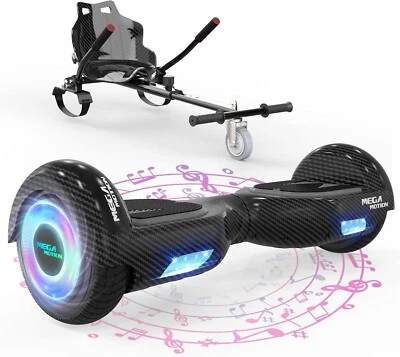 MEGA MOTION Hoverboards mit Hoverkart 6.5 Zoll mit Bluetooth LED-Leuchten