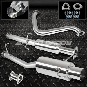 STAINLESS CATBACK EXHAUST SYSTEM 4"TIP MUFFLER FOR 97-01 HONDA PRELUDE BB6 H22A4 - Picture 1 of 1