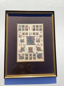 Cromolitografía Day & Son 1864 La letra U, bien enmarcada - Imagen 1 de 10