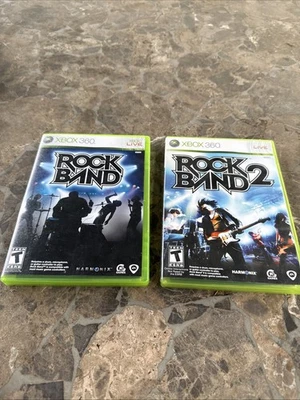 Microsoft Xbox 360, Rock Band 1 & 2 Game Bundle: Authentic & Tested! - Image 1 of 3