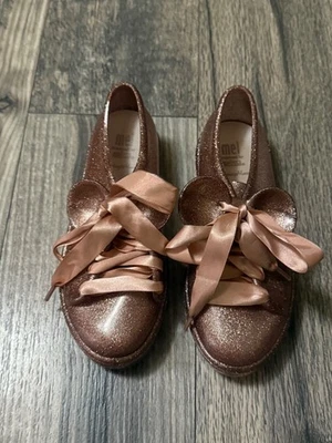 MELISSA | Disney Mickey Mouse Sneakers Glitter With Ears Size 1 - Image 1 of 4