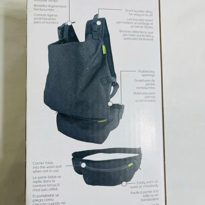 Пояс для переноски ребенка Infantino Flip Baby 2-в-1 складной и ходящий, серый, 12-40 фунтов - Изображение 1 из 4