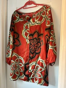 Beautiful Silk Monsoon Short Tunic Dress In A Stunning Design. Size 18 - Picture 1 of 6