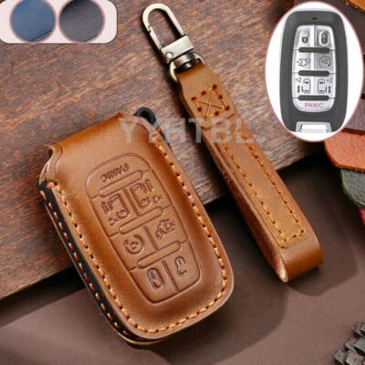 Funda Carcasa Llavero Mando a Distancia Cuero 7 Botones Para Chrysler Pacifica 2017+ Foto 1 de 4