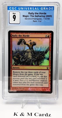 MTG - Saviors of Kamigawa - Rally the Horde - Foil - Graded - CGC 9.0 - Image 1 of 4