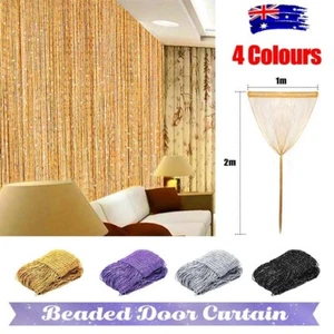 Door Curtain Tassel Fly Screen Panel Room Bead String Divider Festive Party Deco - Picture 1 of 18