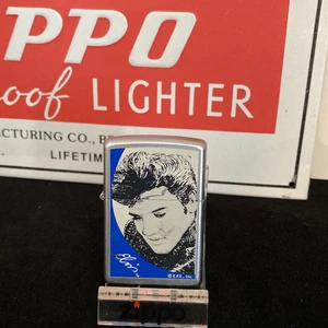Zippo Lighter Elvis Presley in Sweater Blue Black Made USA Rock Vintage/old - Picture 1 of 2
