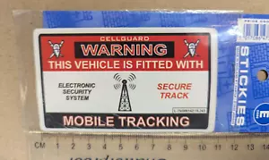 Advertencia móvil seguimiento señal de seguridad emblema coche furgoneta vinilo parachoques calcomanía - Imagen 1 de 3