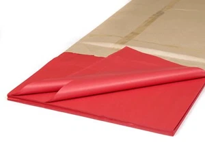 RED ACID FREE TISSUE WRAPPING PAPER SIZE 450 X 700MM 18 X 28" - Picture 1 of 1