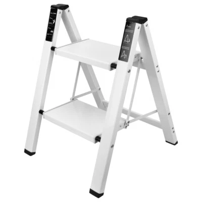 2 Step Ladder Portable Folding Anti-Slip Step Stool Aluminum 150KG Household - image 1 of 4