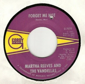 45RPM, MARTHA & VANDELLAS ' FORGET ME NOT ' EXC ' RB  MOTOWN - Picture 1 of 2