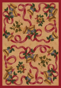 2x4 Milliken Bells & Bows Chimes Christmas Area Rug - Approx 2'8"x3'10" - Picture 1 of 1