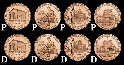 2009 P&D Complete 8 Coin Lincoln Penny Set in "Brilliant Uncirculated" - Image 1 of 4