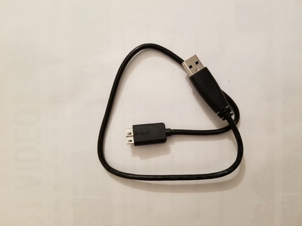 Black USB Micro-B SuperSpeed Plug Connector - 19 Inches - Image 1 of 1