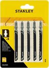 Pack of 2 - Stanley 5x Jigsaw Blade STA27025-XJ 101-1 2x,101-2 2x,101-3 1x Wood