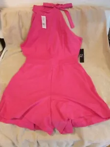 NEW  NY&C High Neck PINK Bow-Front Romper SIZE SMALL - Picture 1 of 4