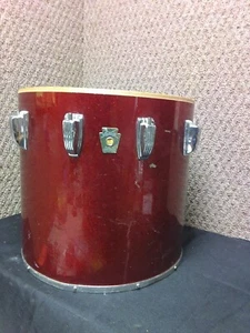 Vintage Ludwig Tom Red Sparkles Drum Serial Number 322755 14"x13" - Picture 1 of 5