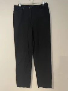 Lauren Ralph Lauren Women’s Sz 10 Black Dress Pants Stretch Flat Front Work - Picture 1 of 12