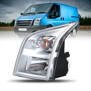 7-Pin Left Chrome Headlight Headlamp For Ford Transit MK7 VM V348 2006 2007-2014 - Picture 1 of 15