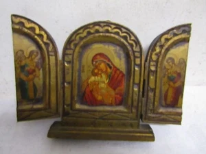 ancienne icone triptyque - Imagen 1 de 5