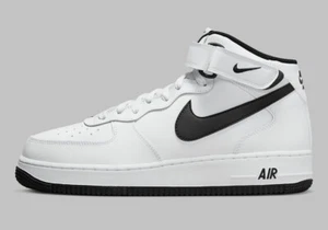 Nike Air Force 1 '07 Mid White Black Panda DV0806-101 sz 12 Men's Retro - Picture 1 of 9