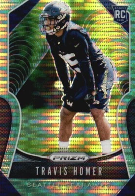 2019 Panini Prizm #340 Travis Homer Neon Green Pulsar - Image 1 of 2