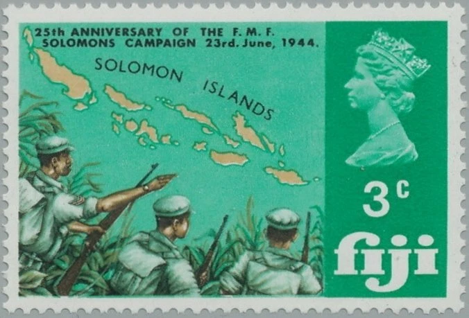 FIJI - 1969 - 25. Aniversario de la F.M.F. Campaña de Salomón - MNH - #277 Foto 1 de 1