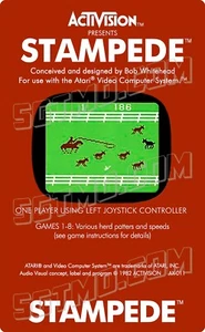 Atari 2600 Replacement Label - Stampede - Picture 1 of 1