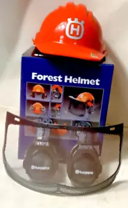 Husqvarna Type2 Forest Helmet Kit 5792440-01 Earmuffs and Mesh Visor Attached - Picture 1 of 13