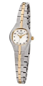 Regent Damen Armbanduhr F747 analog Damenuhr silber gold Quarz Metall Damen Uhr - Bild 1 von 1