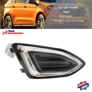 Right Side LED DRL Bumper Fog Light Driving Lamp Clear For 2015-2018 Ford Edge - Picture 1 of 12