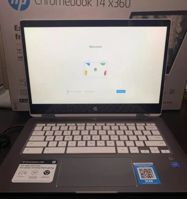 HP Chromebook x360 14" 32GB Intel Celeron 4GB White Touch Screen 14B-CA0036NR - Image 1 of 4
