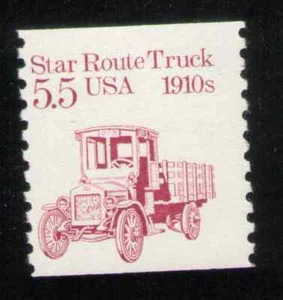 US. 2125. 5.5c. Star Route Truck 1910s. Coil Single. MNH. 1986 - Picture 1 of 1