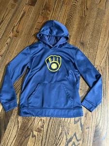 Milwaukee Brewers Hoodie Youth Large (14-16) Genuine Merchandise ~ VGUC - Picture 1 of 6