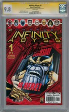 INFINITY ABYSS #1 CGC 9.8 SIGNATURE SERIES SIGNED STAN LEE STARLIN THANOS MOVIE