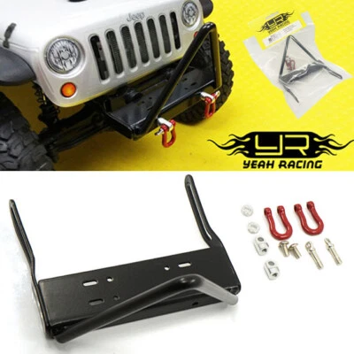 NEW Yeah Racing Stinger Steel Bumper w/Winch Mount&Shackles SCX10 FREE US SHIP - Image 1 of 2
