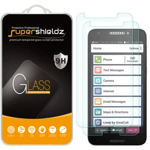Paquete de 2 protectores de pantalla de vidrio templado Supershieldz para Jitterbug Smart2 - Imagen 1 de 5