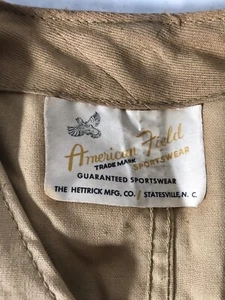 American Field Sportswear Hunting Shooting Vest Trap Vintage Khaki - Picture 1 of 9